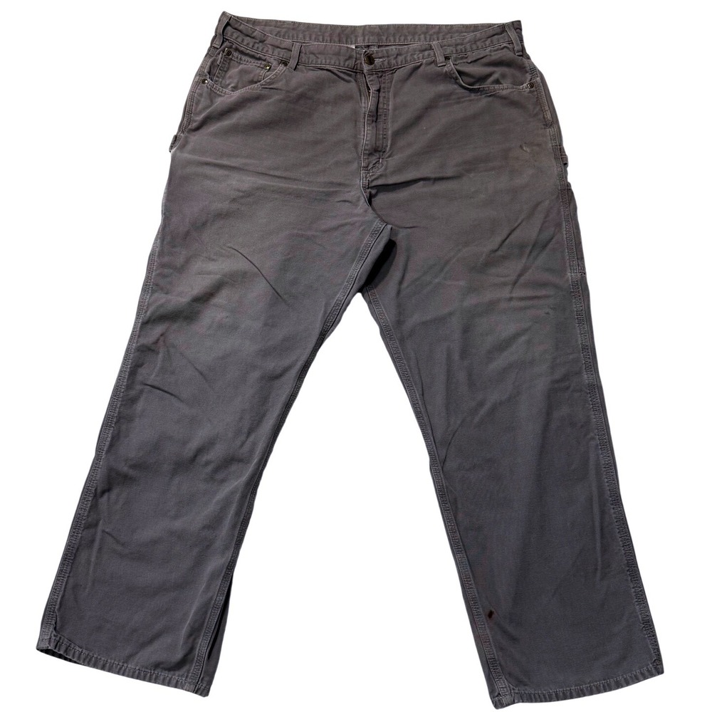 Carhartt Men's Relaxed Fit Work Pants Charcoal Gray Durable Canvas‎ Cargo 42x32